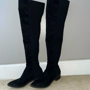 Black knee high boots